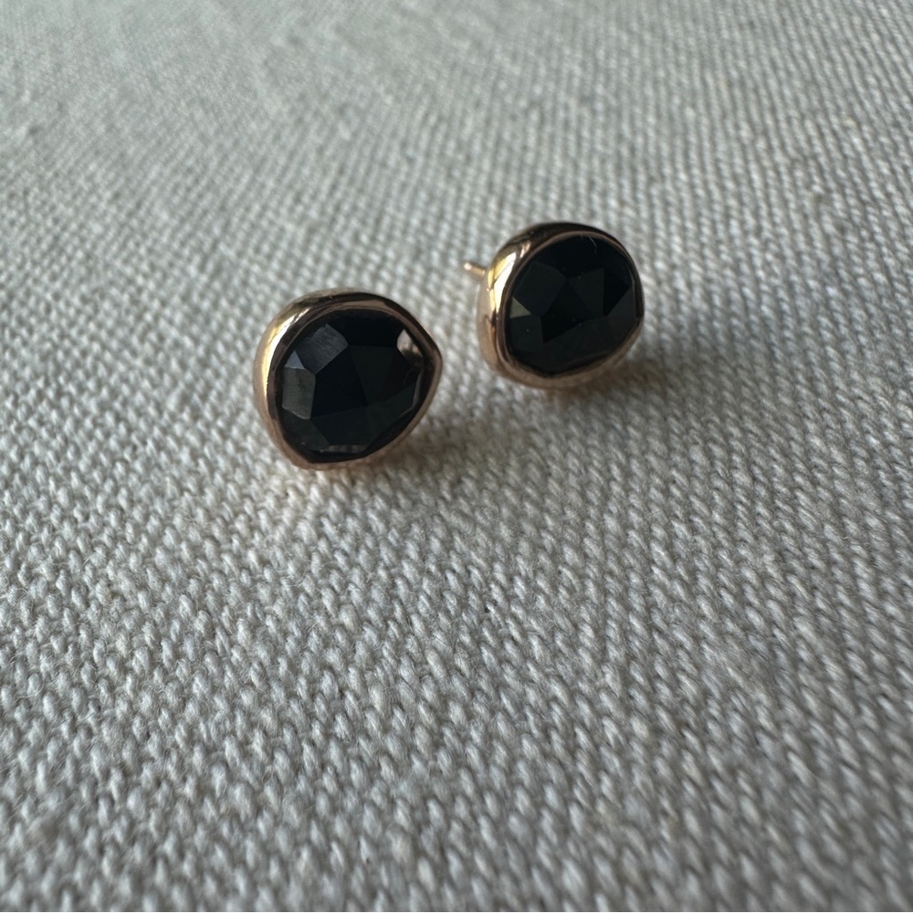 Monica Vinader Siren Stud earrings black onyx - Picture 3 of 10
